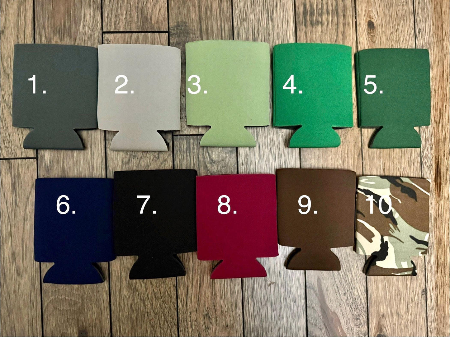 CUSTOM Leather Patch Koozie – Your Logo, Name, or Design – Ships in 1-2 Days