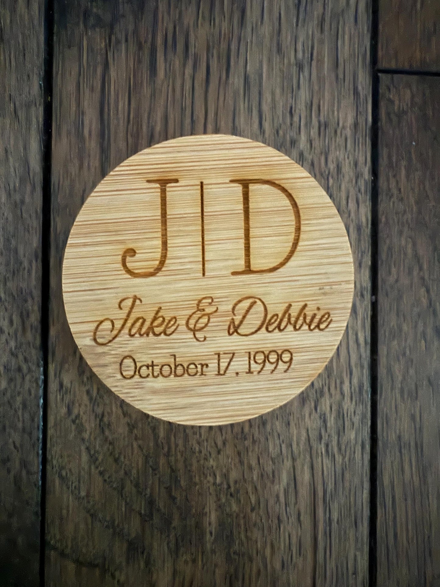 Custom Engraved Bamboo Magnetic Bottle Opener: Rustic Groomsmen Gift