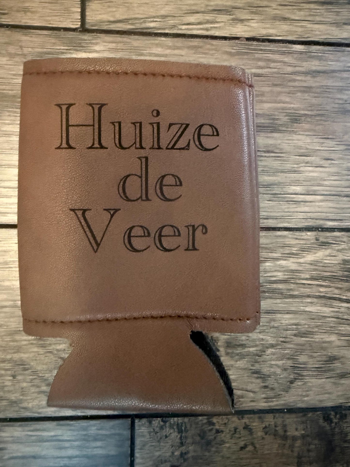 Custom Engraved PU Leather Can Cooler: Personalized Wedding & Business Gift