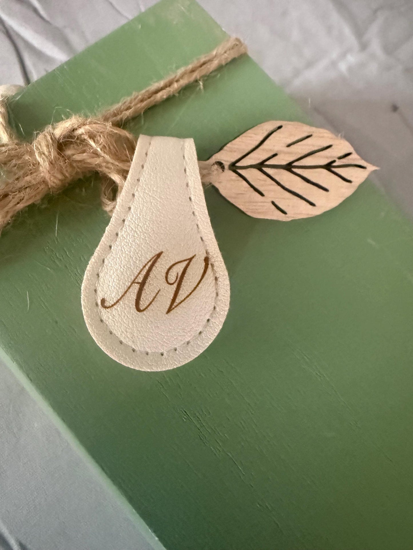 Personalized Faux Leather Magnetic Bookmark: Custom Engraved Gift