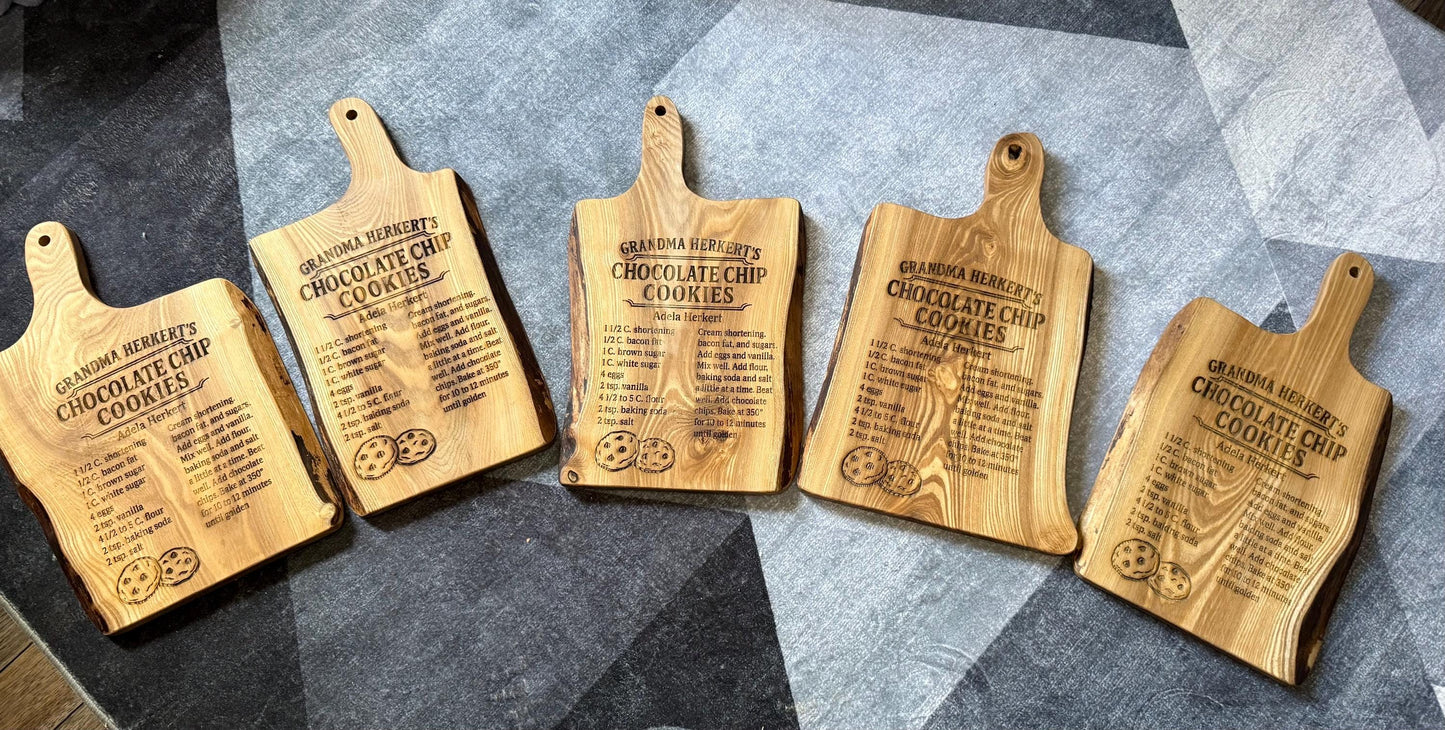 Custom Engraved Ash Wood Charcuterie Board: Personalized Serving Board