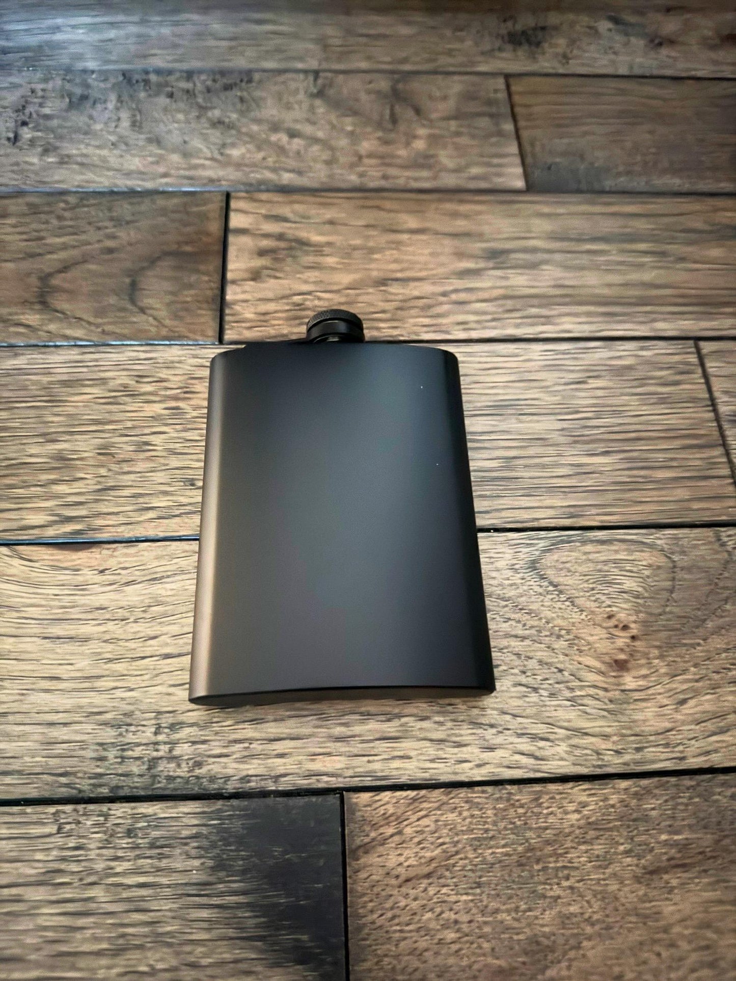 Personalized Laser-Engraved Flask from our True Draw Line