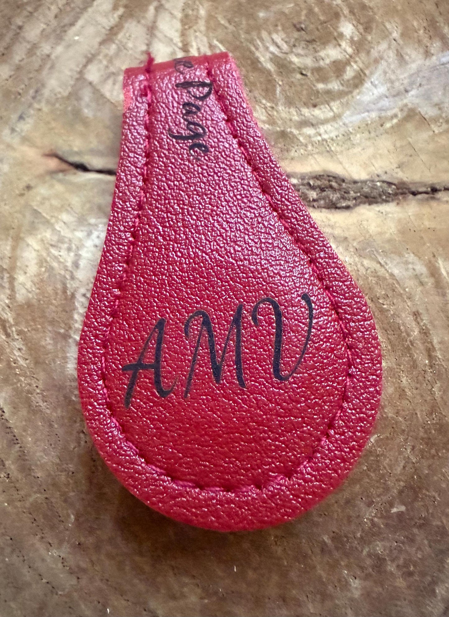 Personalized Faux Leather Magnetic Bookmark: Custom Engraved Gift