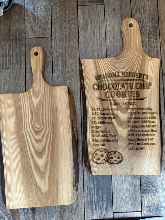 Custom Engraved Ash Wood Charcuterie Board: Personalized Serving Board