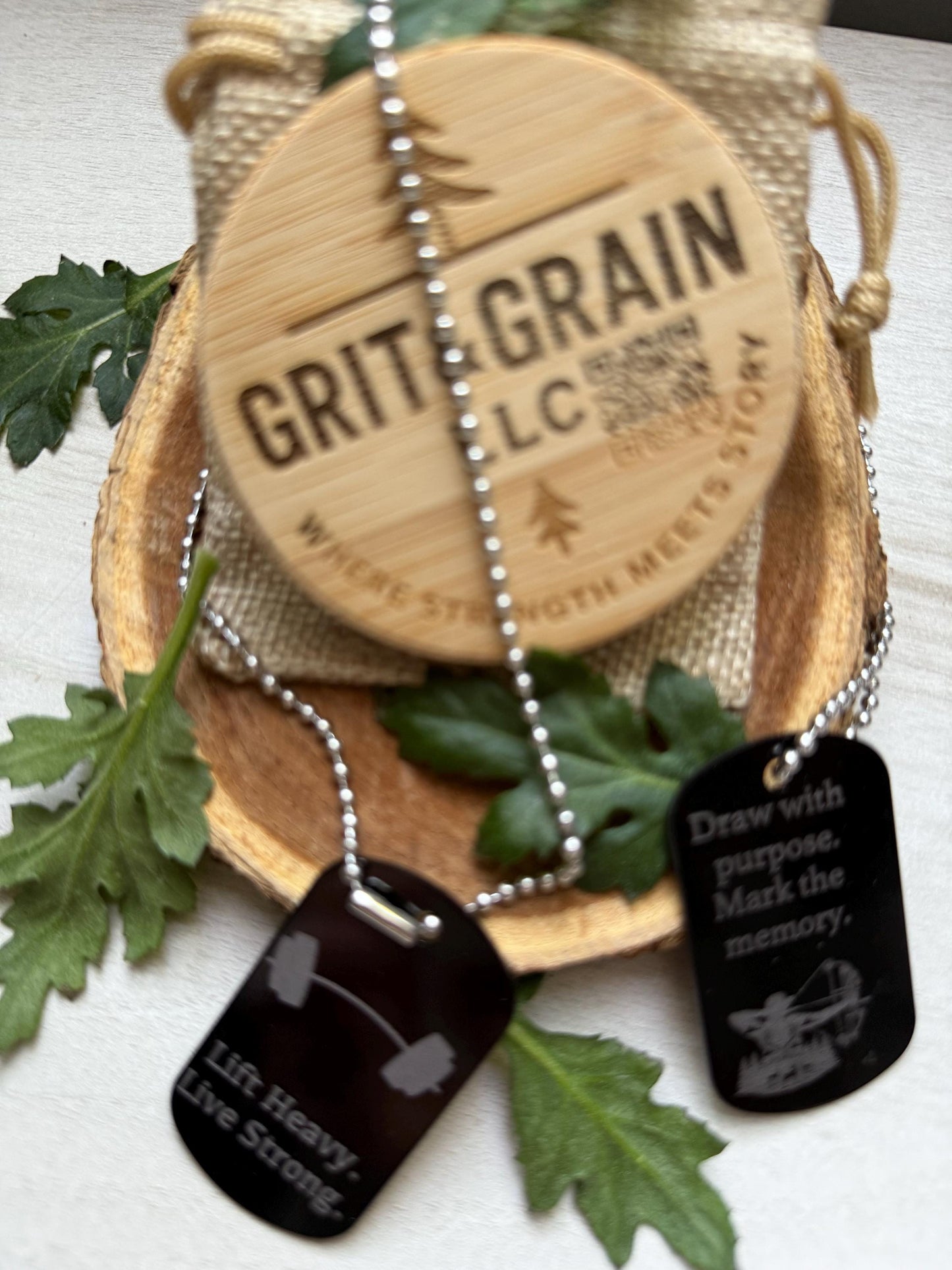 Custom Engraved Metal Dog Tag: Personalized Name, Quote, Coordinates