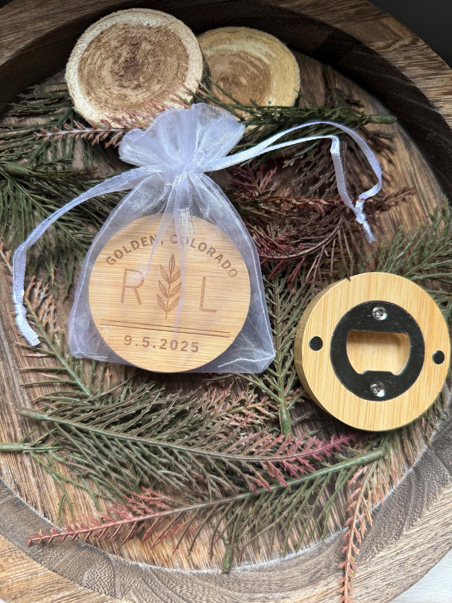 Custom Wedding Bottle Openers – Personalized Favors with Your Wedding Logo | Bulk Orders Available