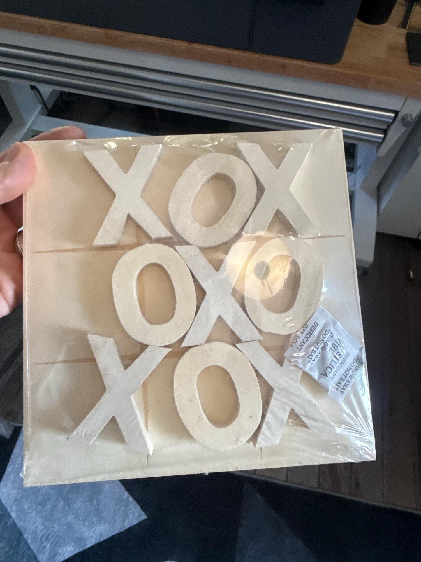 Custom Laser-Engraved Tic Tac Toe Board: Personalized Family Game