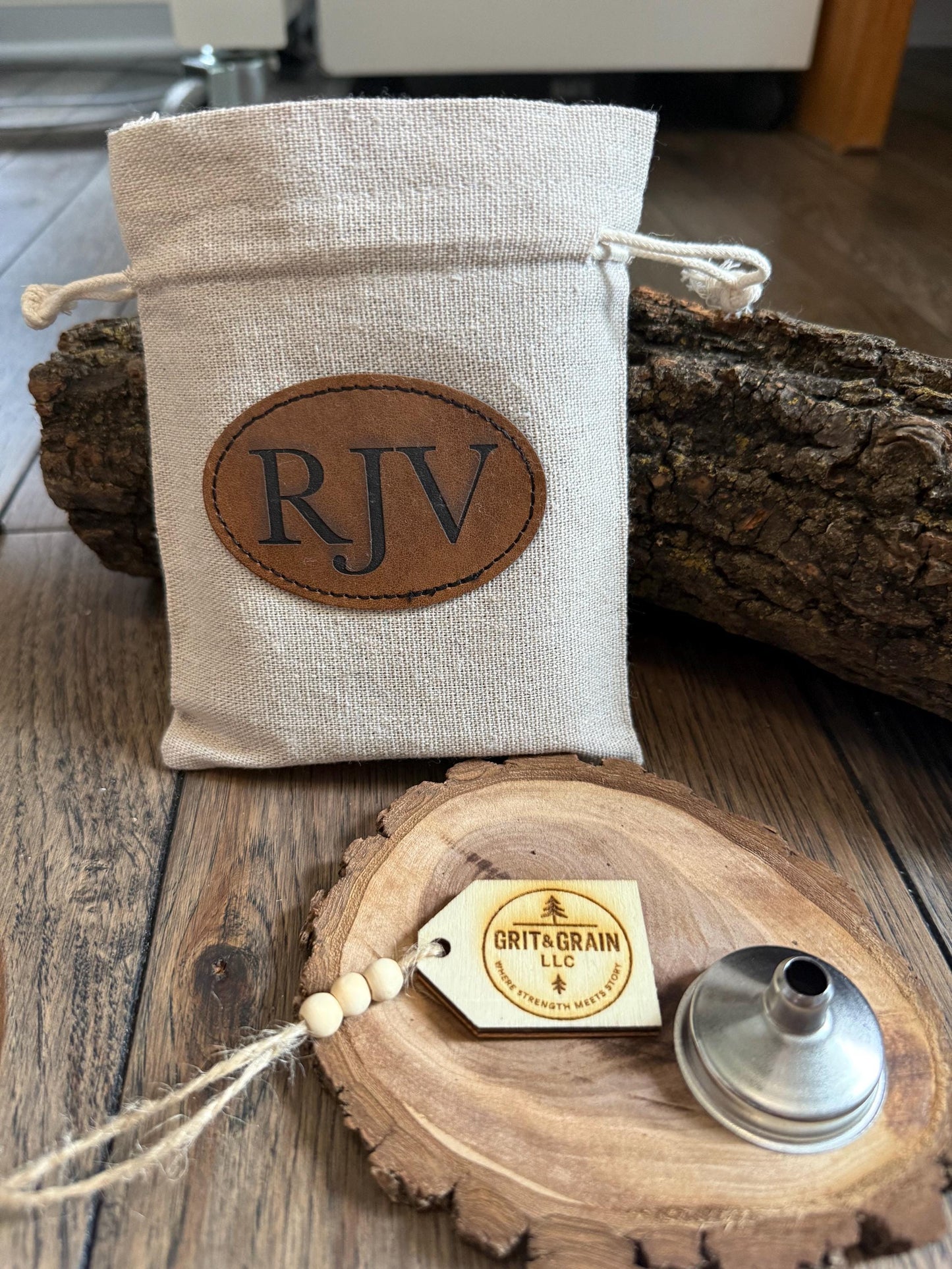 Leather Wrapped Stainless Steel Hip Flask: Personalized Groomsmen Gift