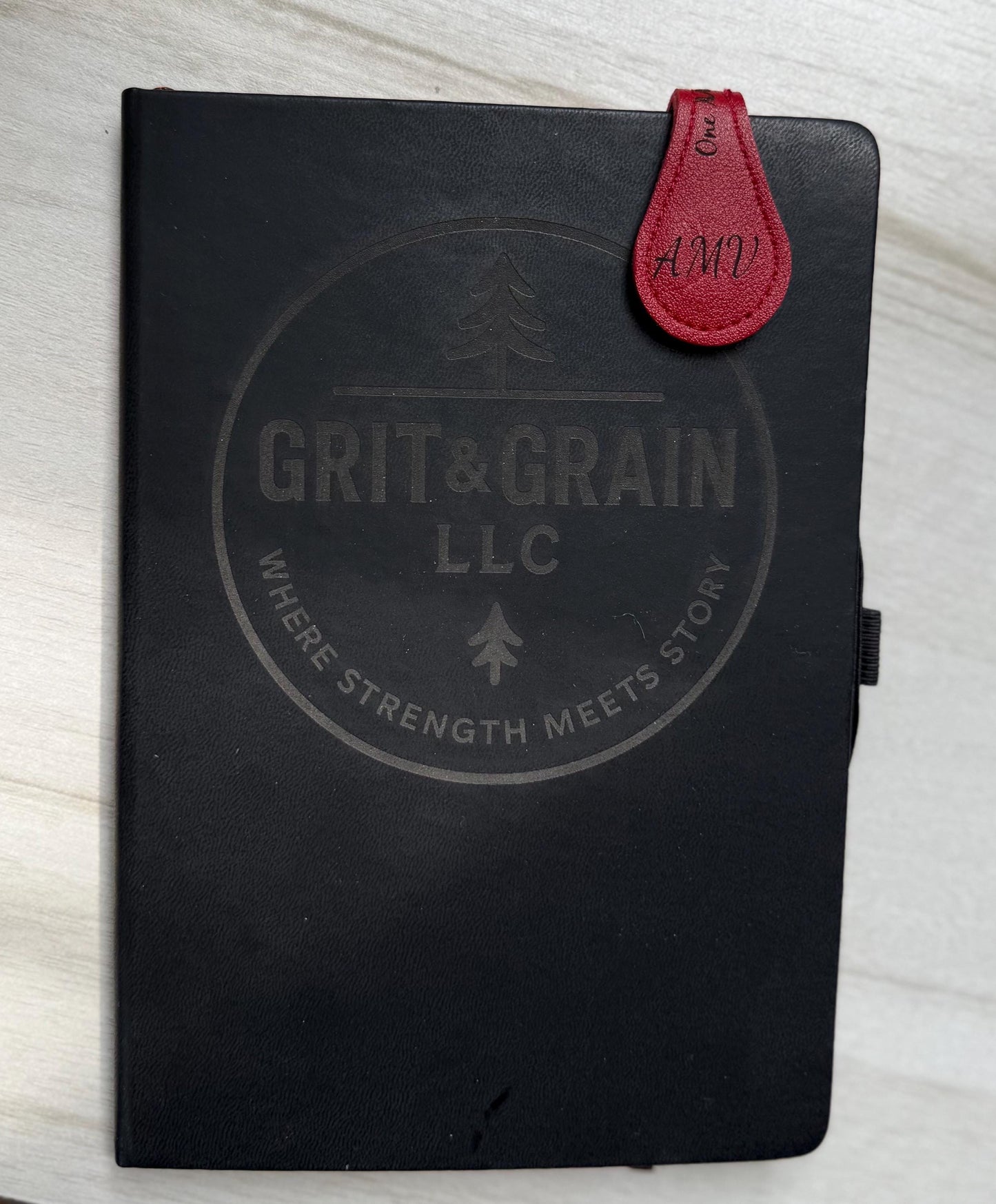 Personalized Faux Leather Magnetic Bookmark: Custom Engraved Gift