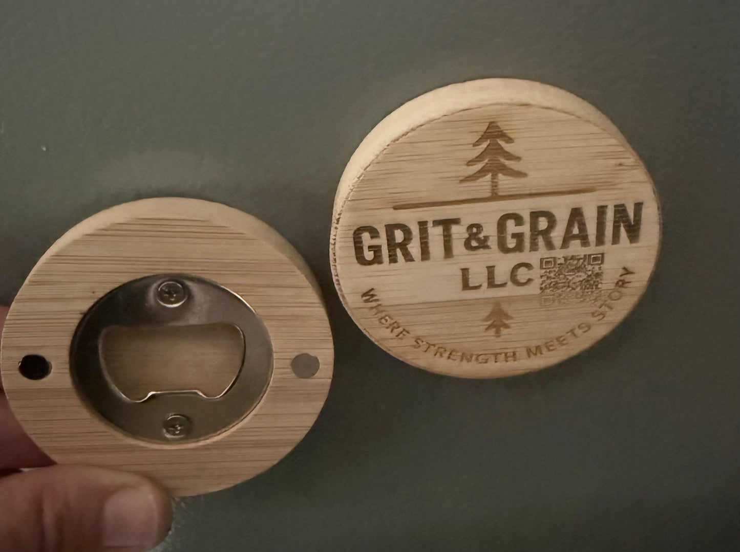 Custom Engraved Bamboo Magnetic Bottle Opener: Rustic Groomsmen Gift