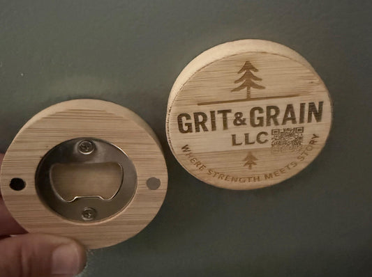 Custom Engraved Bamboo Magnetic Bottle Opener: Rustic Groomsmen Gift