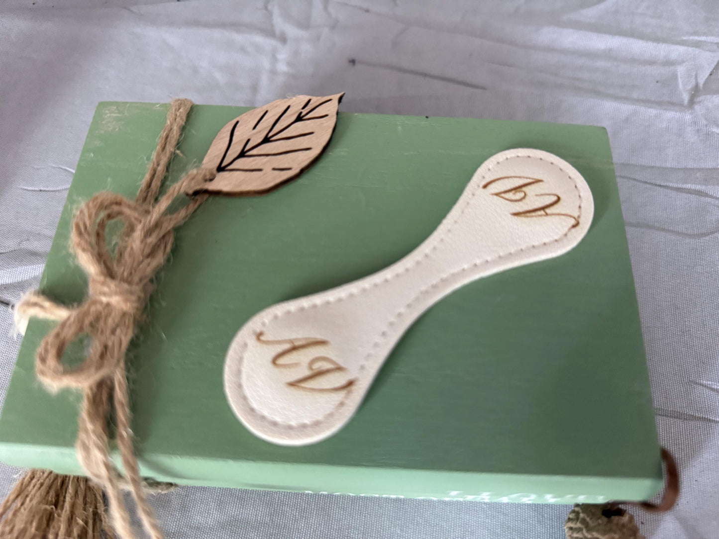 Personalized Faux Leather Magnetic Bookmark: Custom Engraved Gift