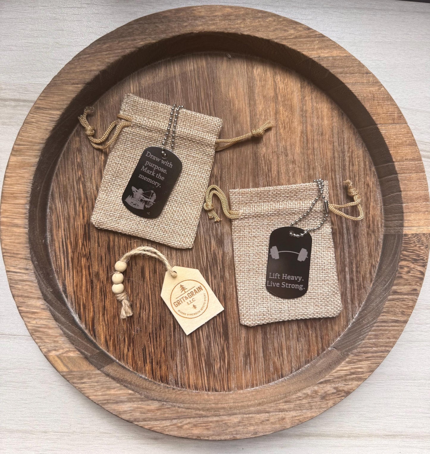 Custom Engraved Metal Dog Tag: Personalized Name, Quote, Coordinates