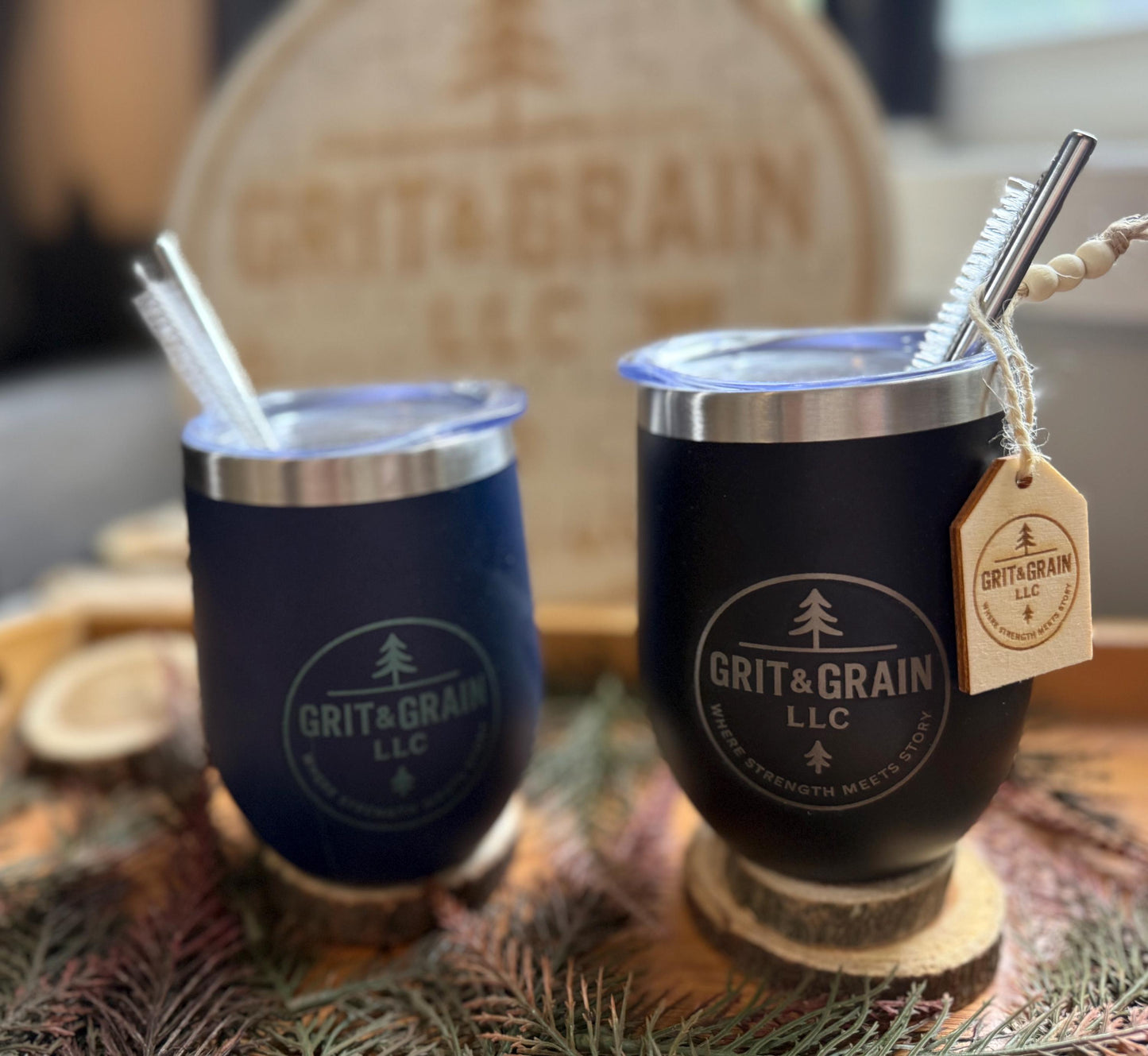 Custom Engraved Wine Tumbler – Personalized Stainless Steel Insulated Cup with Lid