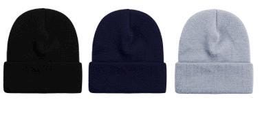 Custom Leather Patch Stocking Hat | Personalized Logo Beanie | Laser-Engraved Winter Hat | Bulk Orders Available